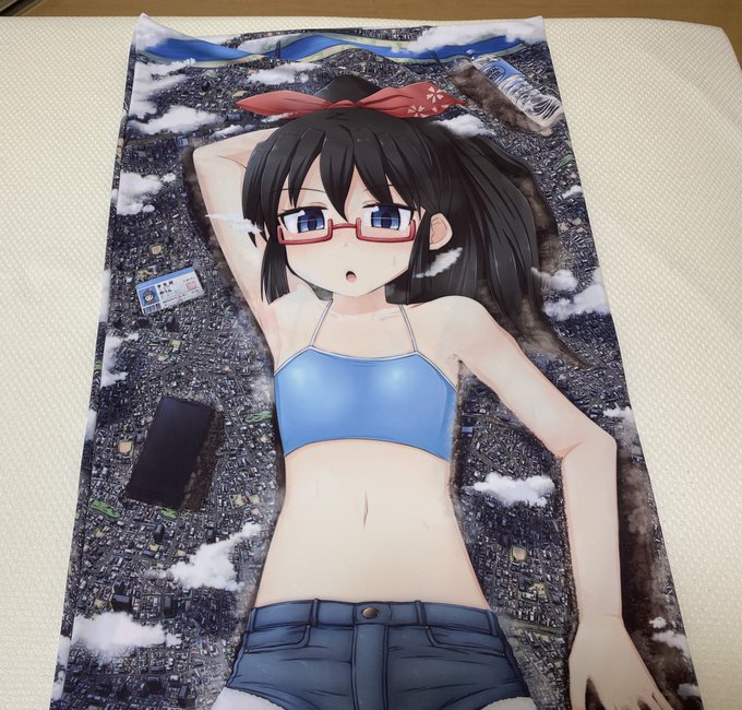 ギガりんちゃん抱き枕カバー届いた!印刷も問題無さそうだぞ。街細け〜ビルちっせ〜 