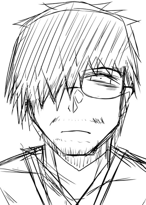 @baketeriya 面白そうなので参加させて頂きます。黒髪片目隠れおっさん。眼鏡はあってもなくても。 