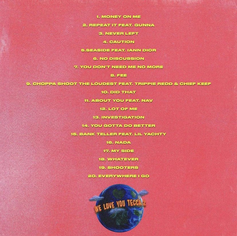 WE LOVE YOU TECCA 2 OUT NOW! 

#18 - “whatever” prod by me x taztaylor !