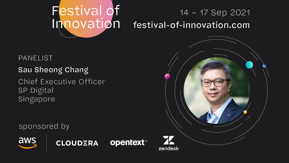 Up first in our all-star lineup for the Festival of Innovation: @sausheong runs SP Digital — it's the digital business arm of @SPGroupSG. Hear from him and a panel of green experts on new innovations for the environment and food sustainability. Join us @ festival-of-innovation.com🚀