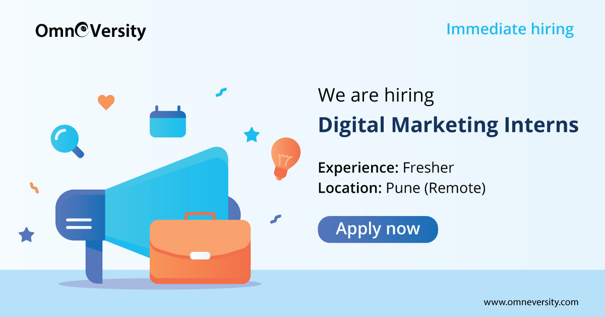 OmneVersity's tweet photo. Do words like 'going viral', 'trending', and 'digital marketing' excite you? Do you want a fast-paced and happening job that's both creative and analytical? 
Apply: https://t.co/SUqajCuczk
#digitalmarketing #internshipopportunity #remoteinternship #marketing #freshersjobs https://t.co/pSvBZoGPnk