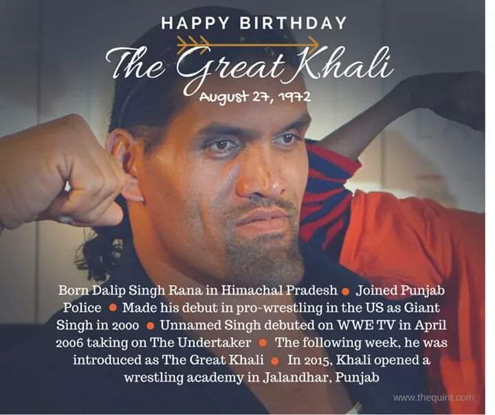 Happy birthday the great khali sir 

Mandatory tag 