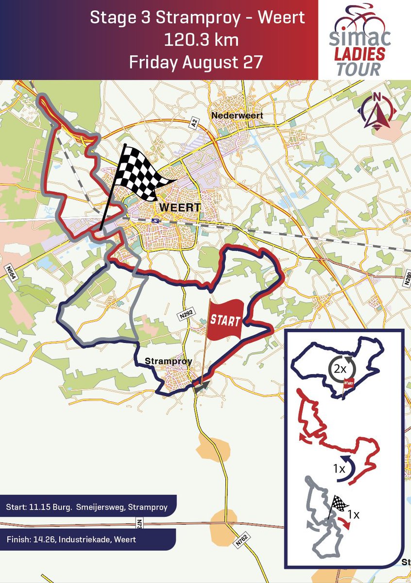 Simac Ladies Tour (@ladiestour) on Twitter photo 🚴♀️Today stage 3 already. A day for the sprinters?
📍Stramproy-Weert <a href="/gemeenteweert/">Gemeente Weert</a>
🛣120,3 km
🏳️11.15 hrs cest
🏁14.26 hrs cest
☁️17 degrees
💨NW 3 bft
#SLT2021 #UCIWWT <a href="/SimacDS/">Simac DS</a> <a href="/LimburgCycling/">Limburg Cycling 🚴🏻♂️🚴🏼♀️</a> 🚴♀️Today stage 3 already. A day for the sprinters?
📍Stramproy-Weert <a href="/gemeenteweert/">Gemeente Weert</a>
🛣120,3 km
🏳️11.15 hrs cest
🏁14.26 hrs cest
☁️17 degrees
💨NW 3 bft
#SLT2021 #UCIWWT <a href="/SimacDS/">Simac DS</a> <a href="/LimburgCycling/">Limburg Cycling 🚴🏻♂️🚴🏼♀️</a>