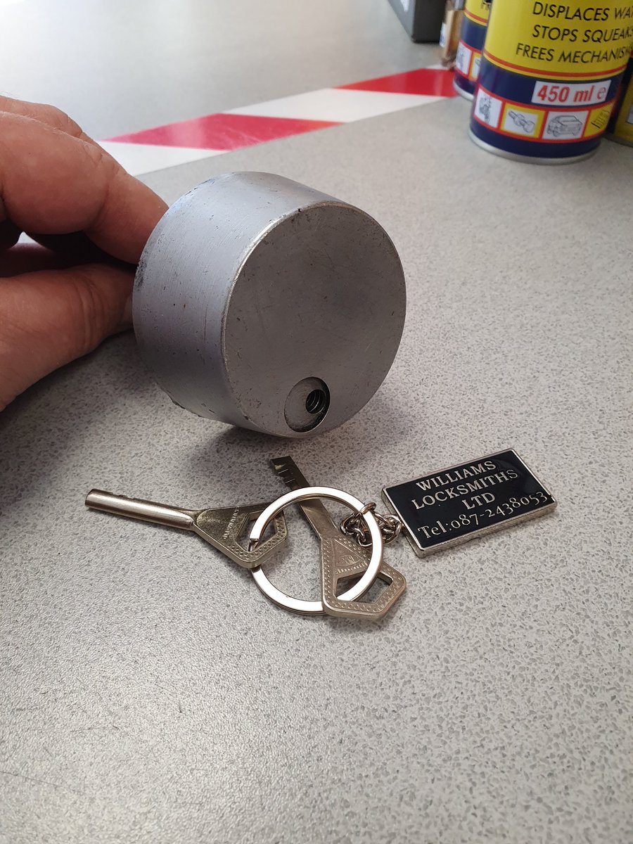 Abloy garage door lock from 70's...disassembled,serviced and new keys made and back to working as good as new