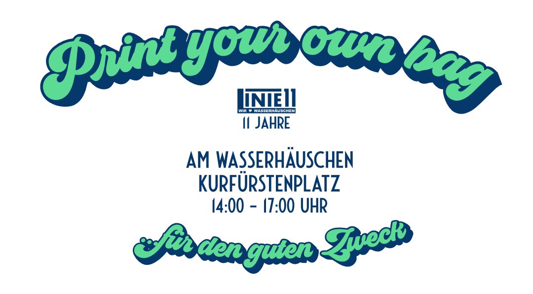 Und wer sich morgen einmal kunsthandwerklich betätigen möchte: Ab 14h könnt ihr am #Wasserhäuschen Kurfürstenplatz euren eigenen Beutel drucken - und etwas für den guten Zweck tun! Guckt mal hier: bit.ly/3yh84Rf Büdchengebabbel inklusive! #TDW21