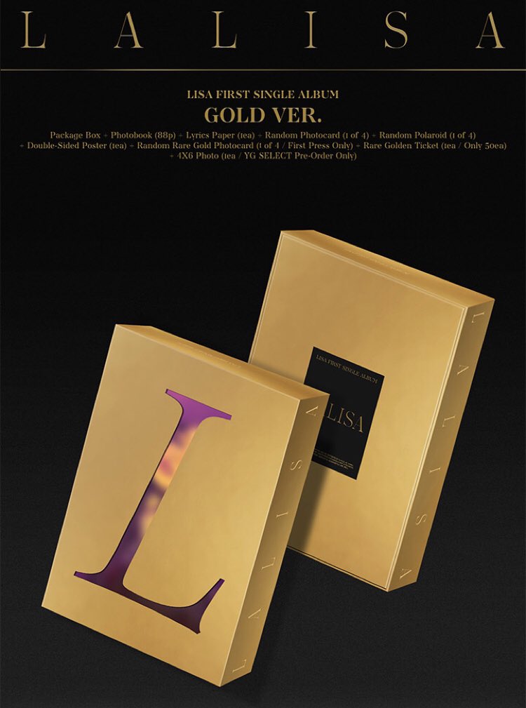 Lilangparaiso's tweet photo. #PRDS_GO
LISA FIRST SINGLE ALBUM
GOLD/BLACK VER.
DOP: Sept 8
PRICE: 840
GOLD/BLACK VER.
DOP: SEPT 30
PRICE: 980
✅With WEVERSE POB
✅NORMAL ETA https://t.co/nBNSFrtZNF