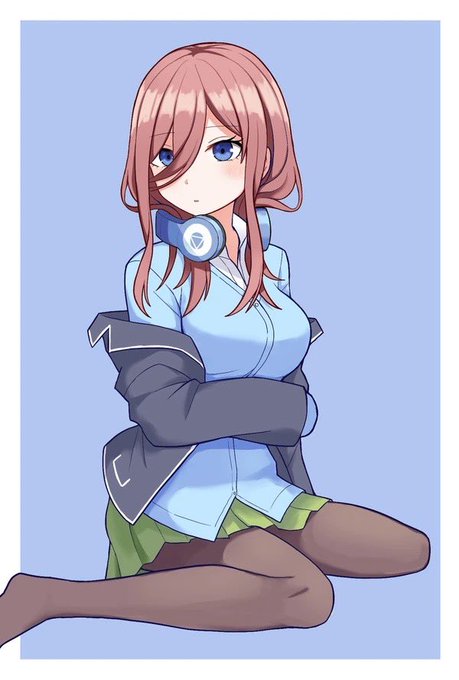 こうが@フォロー上限さんがTwitterに投稿した中野三玖(五等分の花嫁)のイラスト。