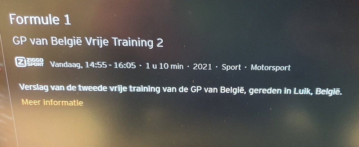 De GP van België in Luik, door die tunnels zeker. Goed idee!