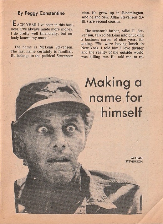 ChicagoTVGuides's tweet photo. TV Scout, this week in 1972:
McLean Stevenson - Making a name for himself.
Chicago Sun-Times TV Prevue. August 27 - September 2, 1972
#MASH #ColonelBlake @ClassicMASH https://t.co/Eyu14kW05J