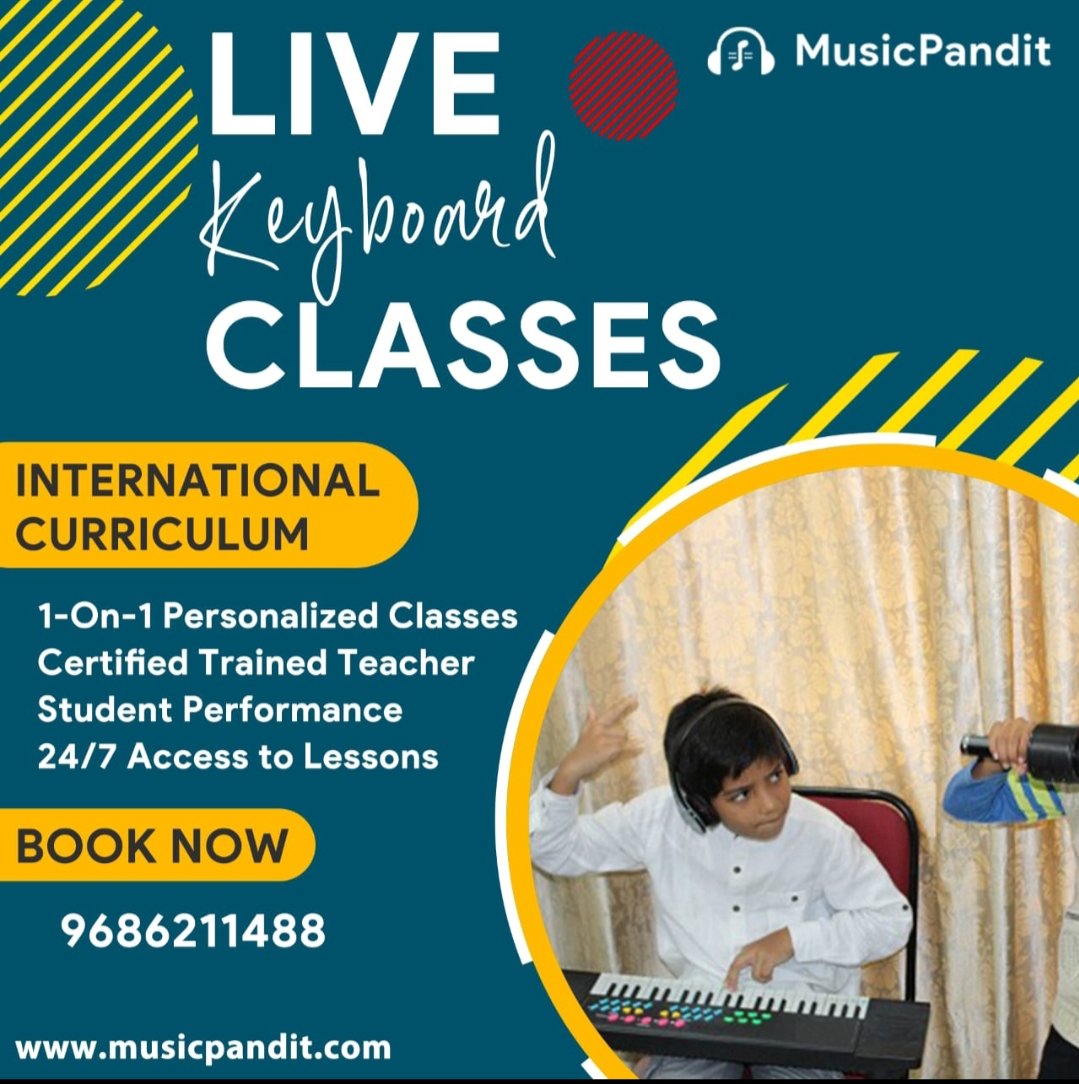 TheMusicPandit's tweet image. &quot;To play a wrong note is Insignificant. To play without passion is inexcusable&quot;- Beethoven
Book your classes now at +91 9686211488 or +91 9606231584
For more check out musicpandit.com.
#musicpandit #keyboardlearning #keyboard #keyboardclasses #instrumentkeyboard