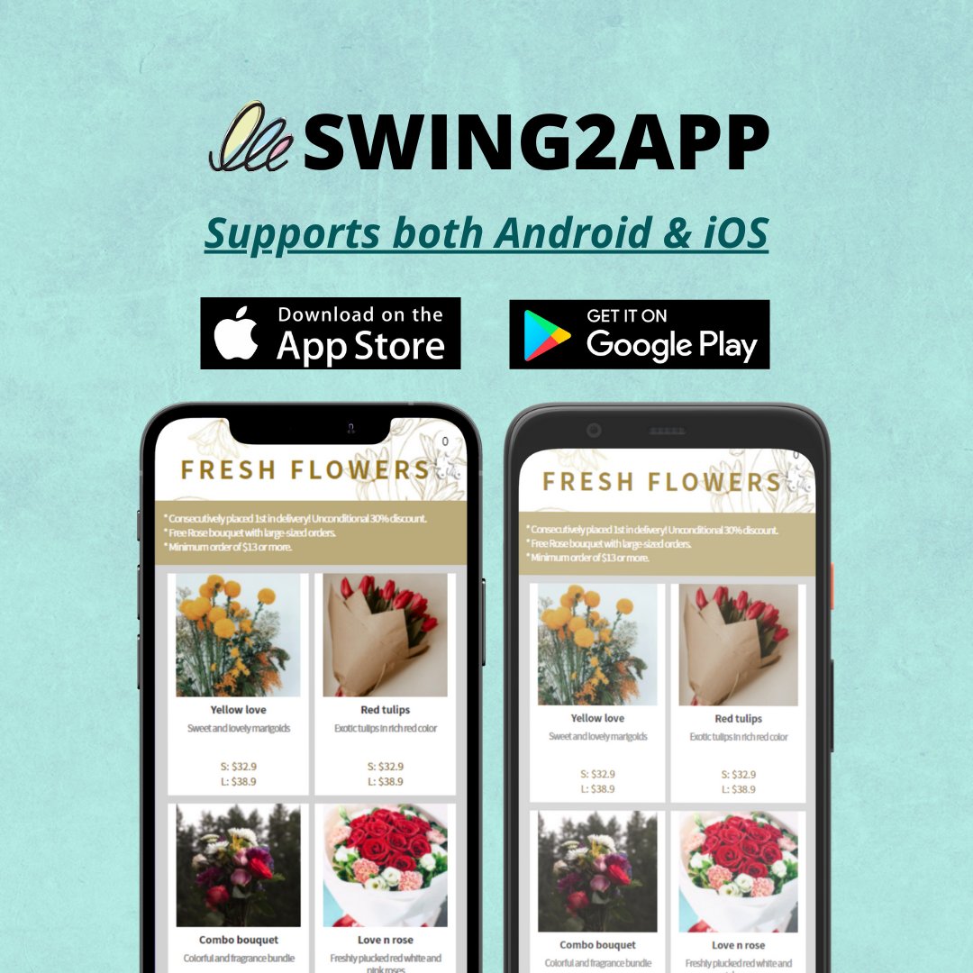 Swing2App's tweet image. Swing2App supports both android and iOS apps, create 1 app and upload on both platforms!

Ready to create an app?
Visit: swing2app.com

#ceateyourapp #nocodeapp  #android  #codeless #nocodeneeded #appdeveloping #appdevelopers #uiux  #instagram #ios #features #appbuilder