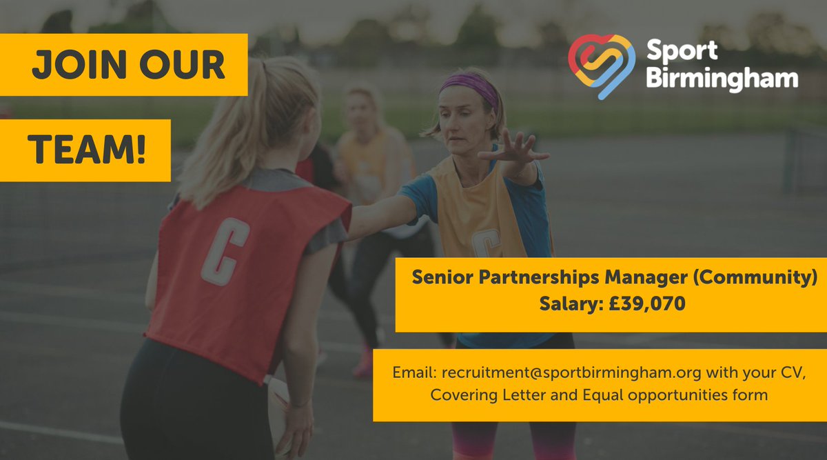 NEW JOB ALERT!🚨

Are you a dynamic &amp; adaptable individual, who is experienced in sport, community development, with a proven success of creating, developing and delivering opportunities for communities to be physically active? 

If that's you, click here: bit.ly/3kxeruz