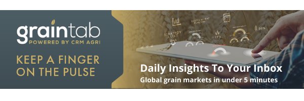 Graintab's tweet photo. Our daily market grain market highlight report is pulled together daily by our research team at @CRMagri and can be read in under 4 minutes...

Sign up here 📲https://t.co/wzrUROkNq9

#agriculture #fridaymorning #harvest21 #farmers https://t.co/zkDcdRp7p8