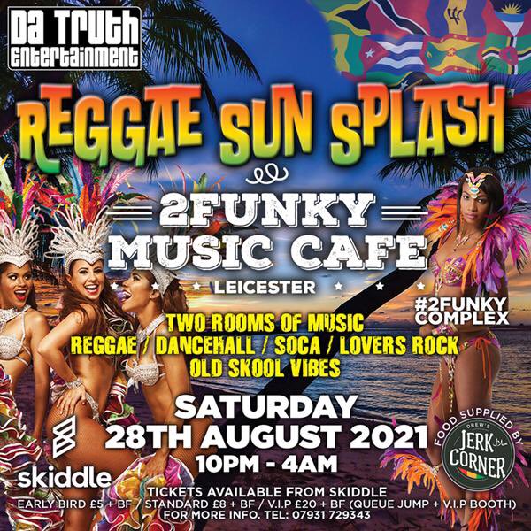 One More Day Until Reggae Sun Splash hits Leicester. Still a few tickets available @ skiddle.com this night going to be crazy 🎉🕺🏼💃🏽🥂🍹
