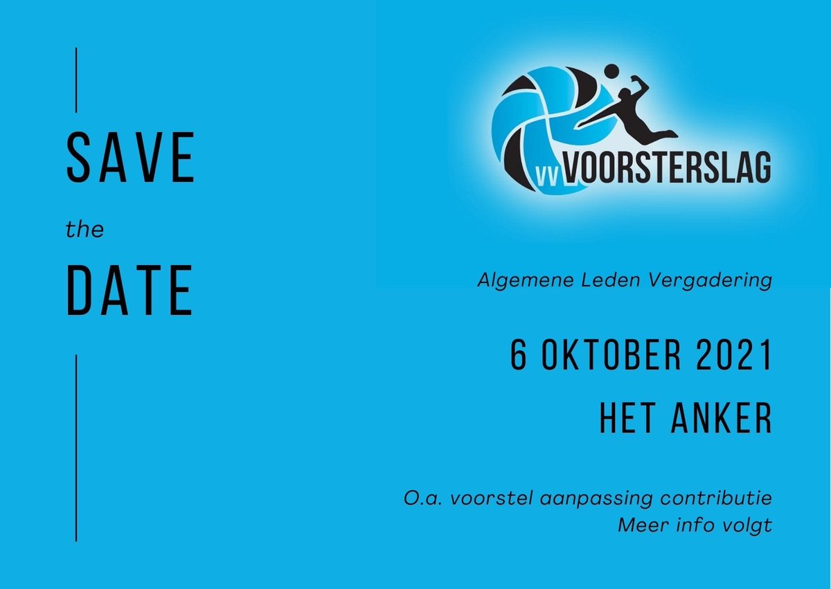 Save the date! 6 oktober ALV in het Anker #voorsterslag