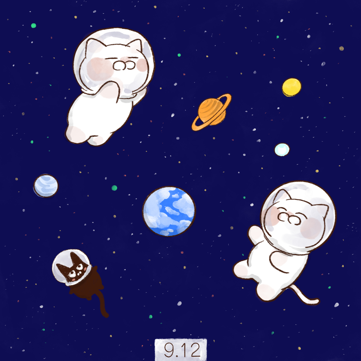 space cat no humans planet earth (planet) glasses white cat  illustration images