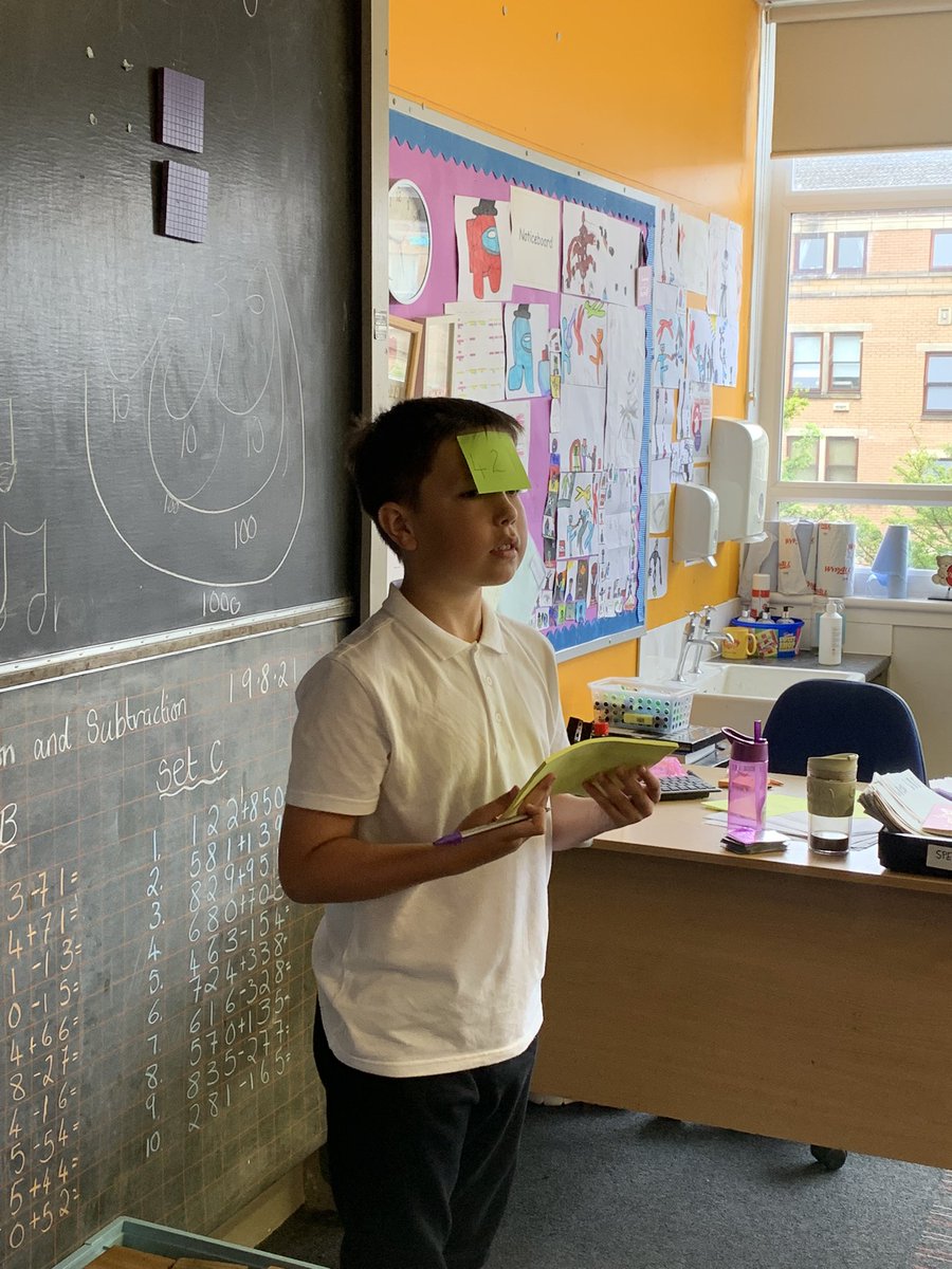 We enjoyed looking at place value using some silly post it games! <a href="/EastbankPri/">Eastbank Primary</a> <a href="/glasgowcounts/">Glasgow Counts</a>