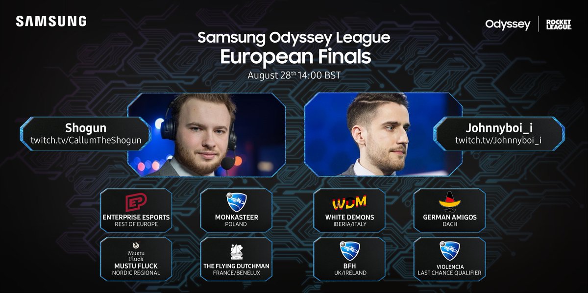 This is it! ⚽🚗

The European finals for the Odyssey League take place on Saturday, August 28th at 3PM CEST!

Don't miss a moment by following @OdysseyLeague, tell them I sent you! You can watch the final at odysseyleague.gg #OdysseyLeague #SamsungPartner #Sponsored #ad