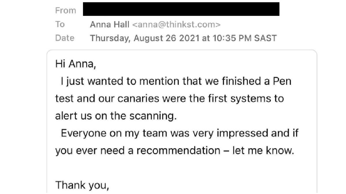 Thinkst Canary tweet media