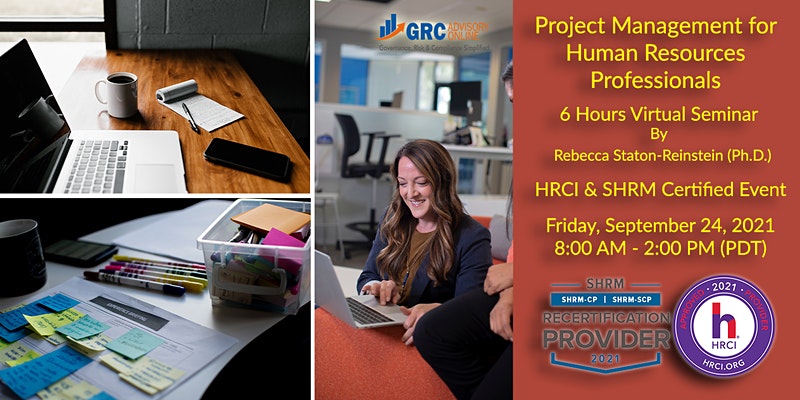 GRCAdvisoryOn's tweet image. This webinar on project management in human resources will focus on key project management skills for the HR professional.

Register Now! bit.ly/3zn7in0

#projectmanagement #humanresources #hrprojectmanagement #hrwebinars