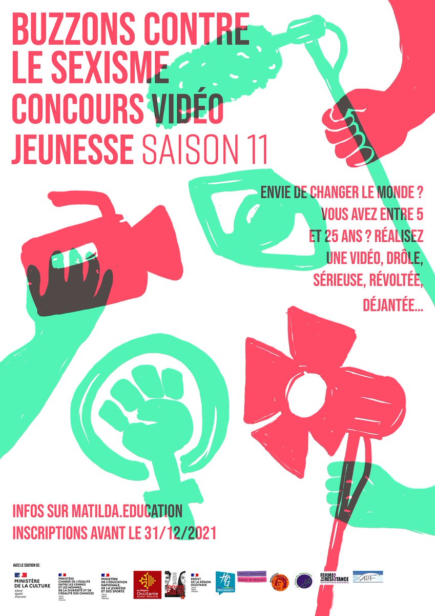 En septembre 2011 nous lancions la 1e édition de #BuzzonsContreLeSexisme, 10 ans déjà ! La saison 11 c'est maintenant infos et inscriptions matilda.education/mod/page/view.…. Pour fêter les 10 prochaines années nous avons changé de visuel, voici la nouvelle affiche, merci à Micheline Super