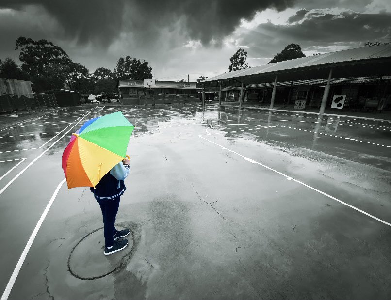 “Rainbow of Hope” - perfectly capturing the moment. This particular student happened to ask me today, “Do you know when my friends will be coming back?”
The photo was taken earlier in the week.
Photo and creative concept - Rob Lord, AP, Wallsend South PS.