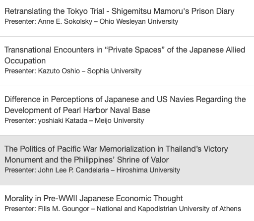 leecandelaria's tweet photo. If you're participating in #ICAS12, join us in the panel "Japan and the Second World War: Impact, Memory and Reconciliation" later at 9PM (8PM PST). https://t.co/JXBRsdmtHY https://t.co/ZoTaKRLYoY