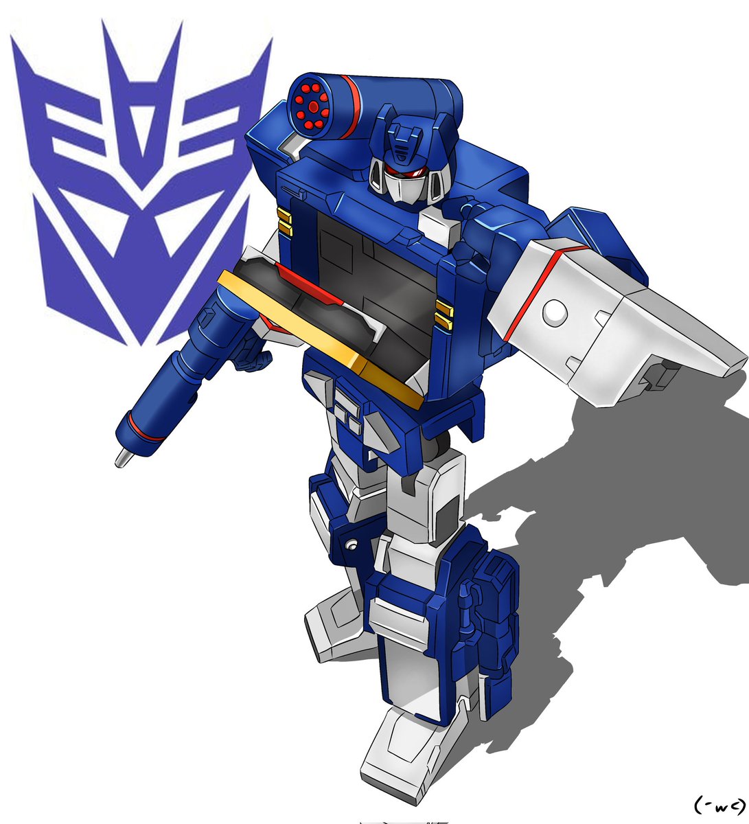 情報参謀 サウンドウェーブ イジェークト トランスフォーマー バキシム W のイラスト