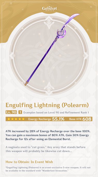 Genshin Impact Best Characters To Use With Engulfing Lightning