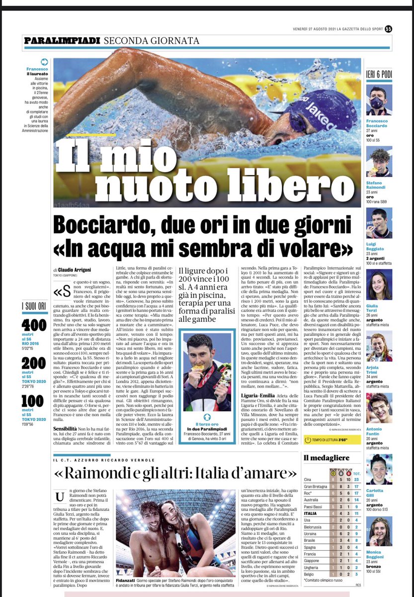 Ragazzi incredibili 🇮🇹
#ParaSwimming 
#FrancescoBocciardo 
#StefanoRaimondi 
#GiuliaTerzi 

<a href="/CIPnotizie/">Comitato Italiano Paralimpico</a> 

#Paralimpiadi 
#Paralympics 
#27Agosto