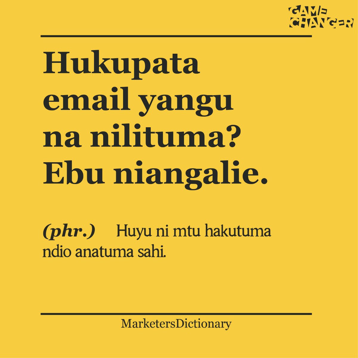 gamechanger_ke's tweet photo. Marketers mnaitwa nyuma ya tent 😂

Credit: Kenyan Dictionary https://t.co/LdaJU65yaP

#KenyanDictionary #marketers #marketing #humor #humuor https://t.co/jUts6X334P