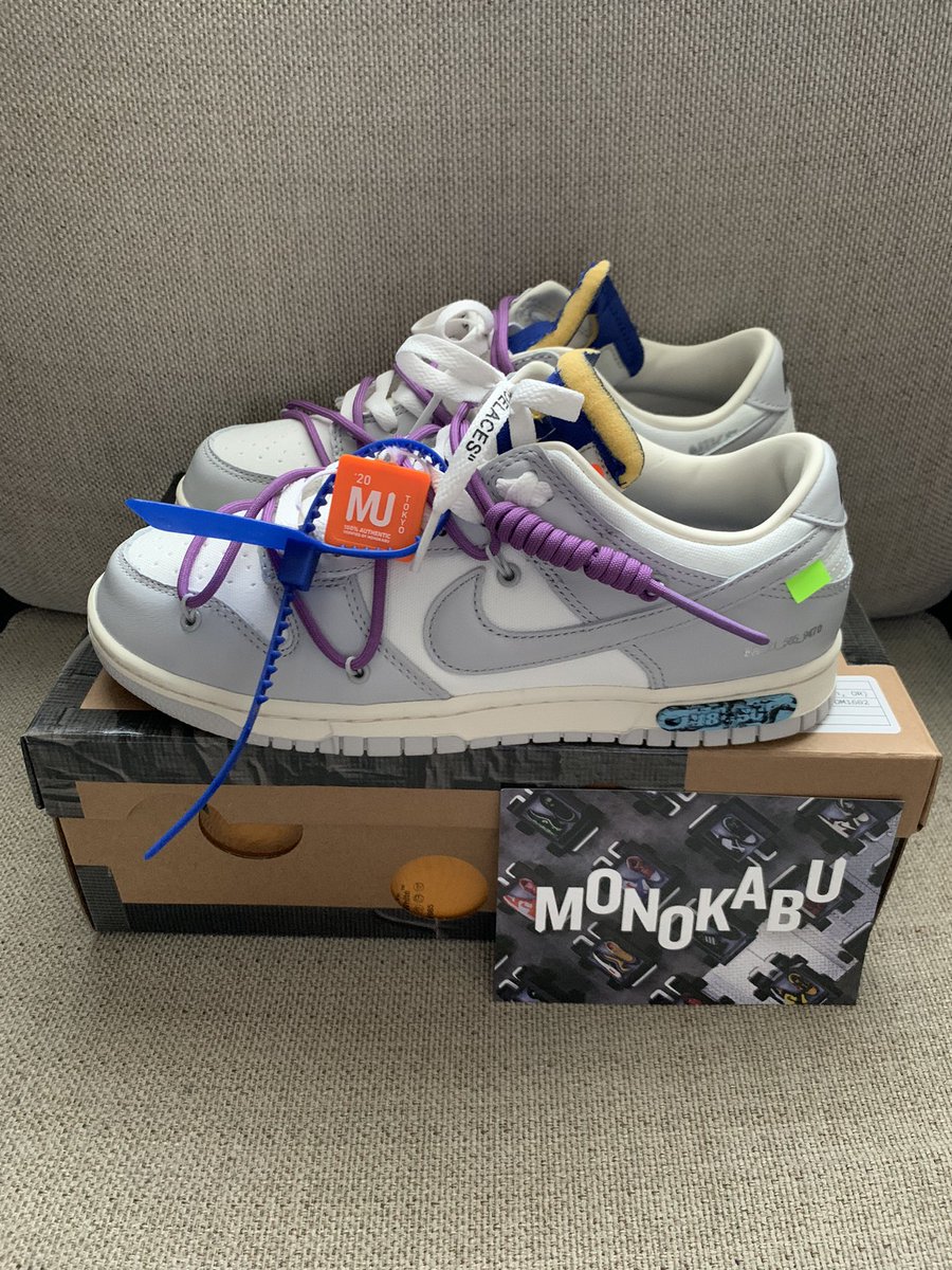 Souki_Shuffle's tweet photo. New my gear！
Off-White × Nike Dunk Low The 50 Collection 50 of 48 ！
モノカブさん(@monokabu_jp )
ありがとうございました！
購入後1週間以内に届くとは思いませんでした！
 #nikedunk   #NIKE  #モノカブ  #offwhite  #offwhitedunk  #OffwhiteDunks https://t.co/LhyEw6nuAV