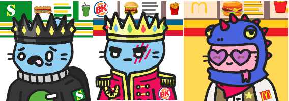 FastFoodCoolCa4's tweet photo. Hi everyone, 
We have decided to do a stealth drop on OpenSea to ensure gas fees stay low. 
Keep an eye out for the first 1000 Fast Food Cool Cats at only 0.02 ETH.
Coming soon to a Fast Food Place near you. https://t.co/8qYsLK4iwI