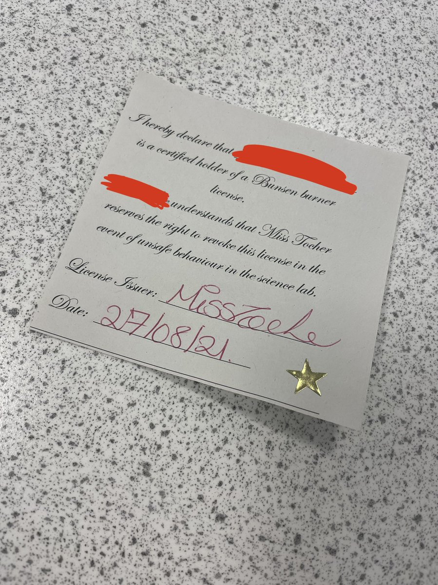 PHD_Biology's tweet photo. 1-12 were issued with their Bunsen licenses today - certified with a gold star ⭐️ of course! https://t.co/pTg9R3e5Js