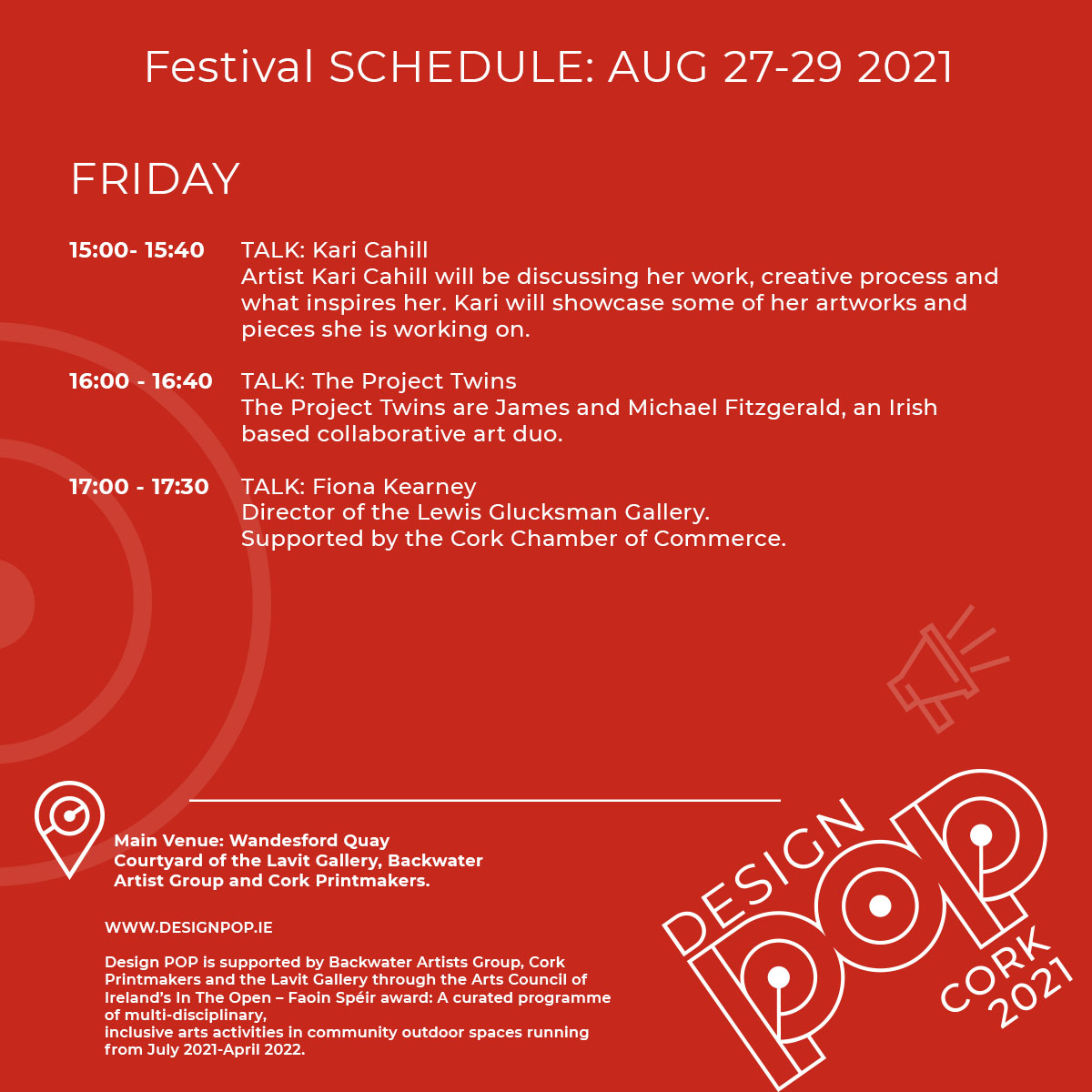 designpopcork's tweet image. Pop on over to our festival HQ!🎈
#DesignPOP&apos;s schedule of talks kick off from 3pm today in the beautiful courtyard of Wandesford Quay @corkprintmakers, @LavitGallery &amp;amp; @BackwaterArt 
 
Book your seat at: designpop.ie/schedule
#InTheOpenFaoinSpeir