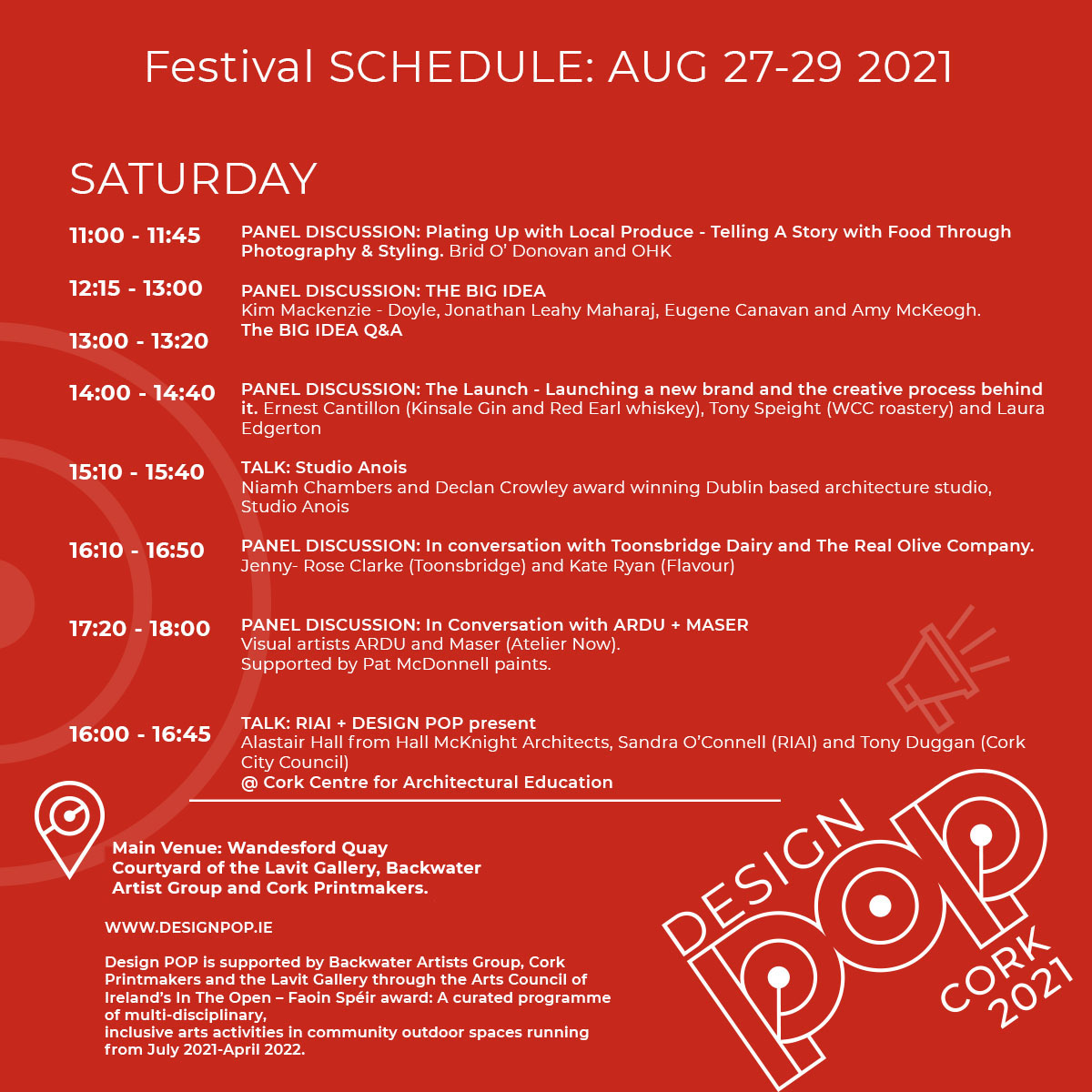 designpopcork's tweet image. Pop on over to our festival HQ!🎈
#DesignPOP&apos;s schedule of talks kick off from 3pm today in the beautiful courtyard of Wandesford Quay @corkprintmakers, @LavitGallery &amp;amp; @BackwaterArt 
 
Book your seat at: designpop.ie/schedule
#InTheOpenFaoinSpeir