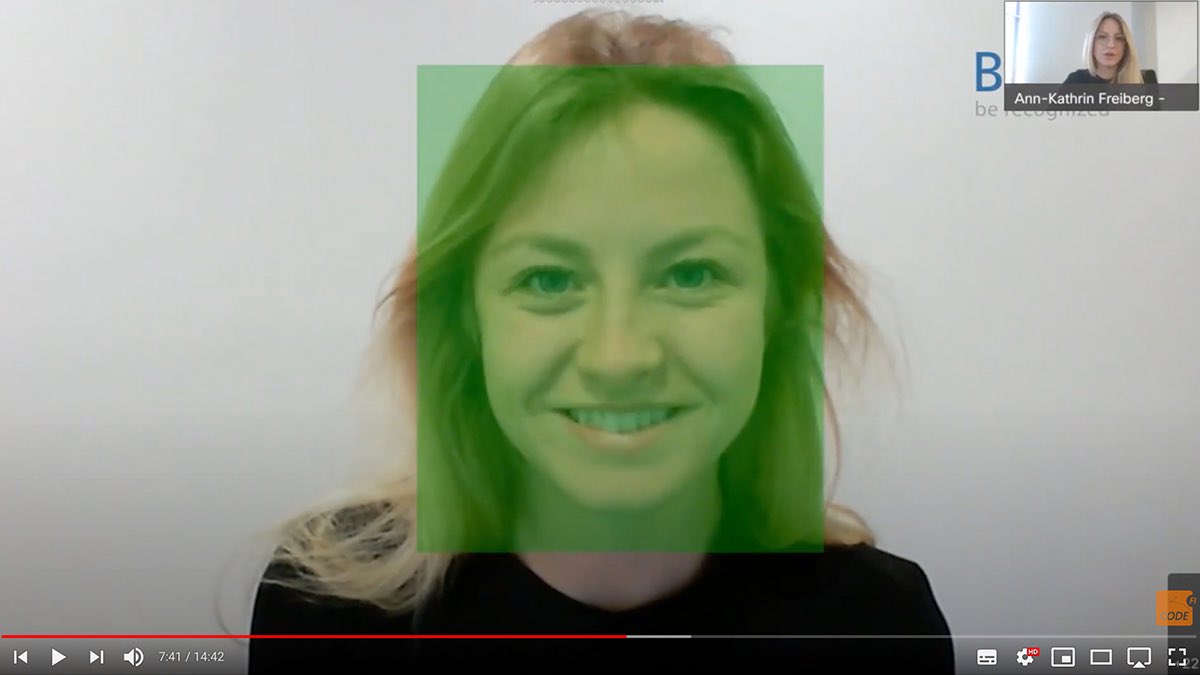 FI_CODE's tweet photo. Now online: A selection of videos from the #workshops of #CODE2021, e.g. with the presentation "Liveness detection and deep fakes status quo" by Ann-Kathrin Freiberg, @BioID_GmbH. See the full playlist on our YouTube Channel: https://t.co/PqPsm384ds #Cybersecurity #ITsecurity https://t.co/bPhGceweii