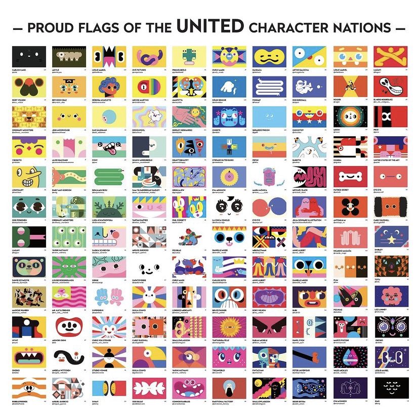 Lizzlizz's tweet photo. Ego flag spam ends (don’t blame me, he just loves the attention). Look out for all of these other beauts if you’ll be there: #pictoplasma #CharacterFlags https://t.co/oCfMu0DNGo https://t.co/XzfWFCJAlE