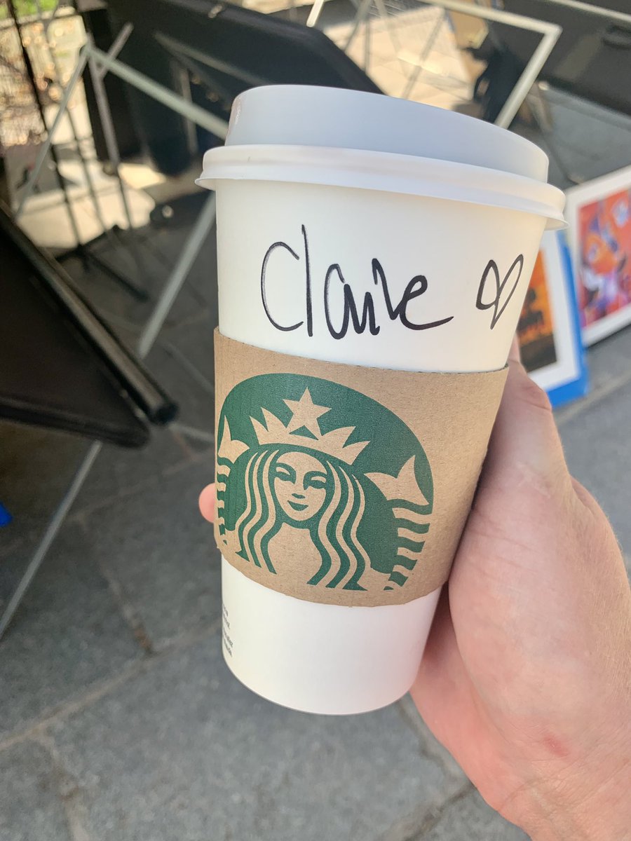 Daily life of a stammerer. Morning coffee on holiday in Madrid and moment of panic as they asked my name when I ordered. I tried to say it but I couldn’t. So today, I was Claire instead #ICantSayMyName #stammering