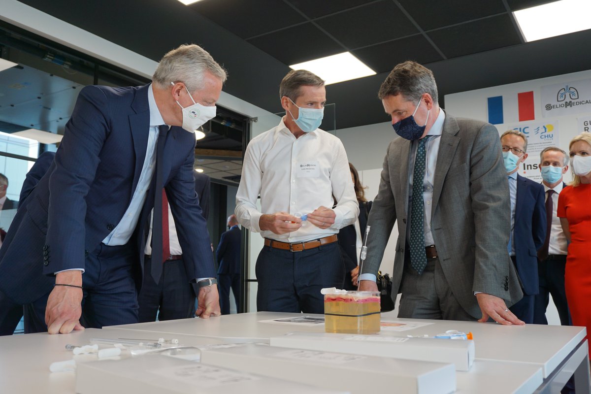 Delighted to welcome French Finance Minister Bruno Le Maire &amp; Irish Minister for Finance Paschal Donohoe to Selio Medical as part of French Presidential delegation visit to Ireland <a href="/GECinD8/">The GEC</a>