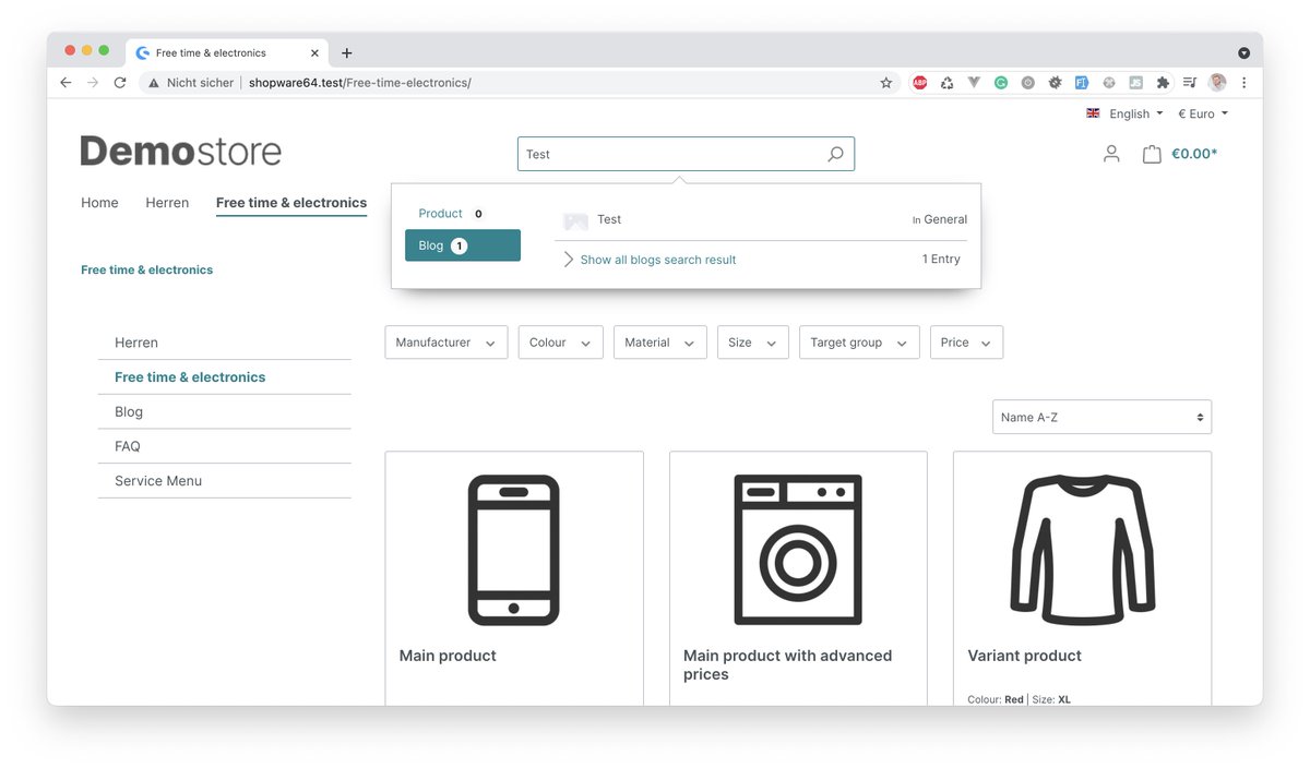 christopherdosi's tweet image. Team @ShapeandShift released a new update for our free #shopware blog plugin, so you're now able to search through blog entries within the core search 🔎 👌

We have another really cool free #opensource plugin ready next week, so be prepared 😎