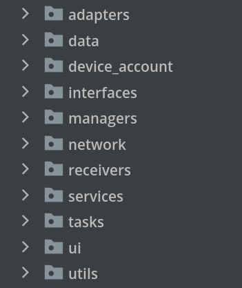 VasiliyZukanov's tweet photo. This is an example of a poor packages structure (so-caled "package by type" approach). 

⚠️Doesn't tell anything about app's business domain
⚠️ Doesn't provide info about app's features
⚠️ Makes it difficult to make changes even if you know what you want to do

Don't do this. https://t.co/mn76LdjOvo