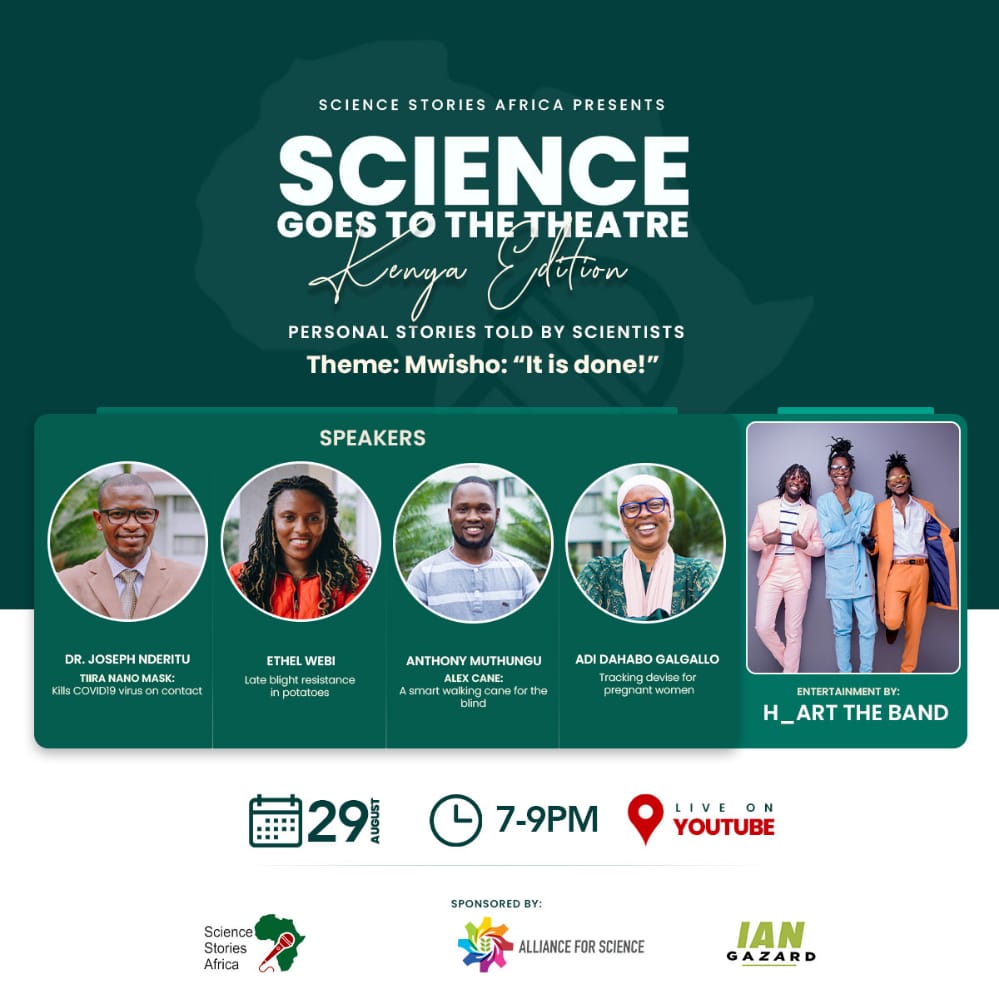 NiKarimi's tweet photo. 🗓️Save the date! This Sunday, August 29 at 🕖7-9pm GMT +3 (EAT) live on YouTube. Don't miss stories of innovation, fun and great entertainment.
Subscribe to @sciencestories2 YouTube channel https://t.co/knqppBSjnZ - for notifications
#SSA3 #ScienceStoriesAfrica https://t.co/NhlVsB28jd