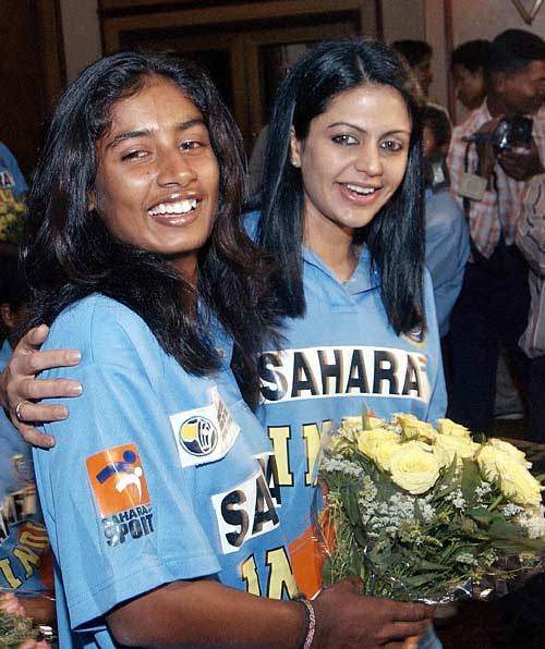 Mandira Bedi and Mithali Raj