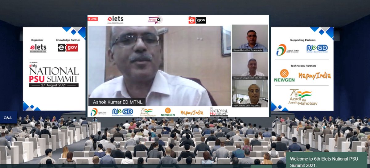 Ashok Kumar, Exe. Director, @MTNLOfficial Delhi, said, 'Our #revenue is dwindling because we do not have #4G. We're running on our #opticalfibres and #landlines. However, Centre's #AssetMonetization could help because we have land available for it.'
#EletsPSU #PSU #Telecom