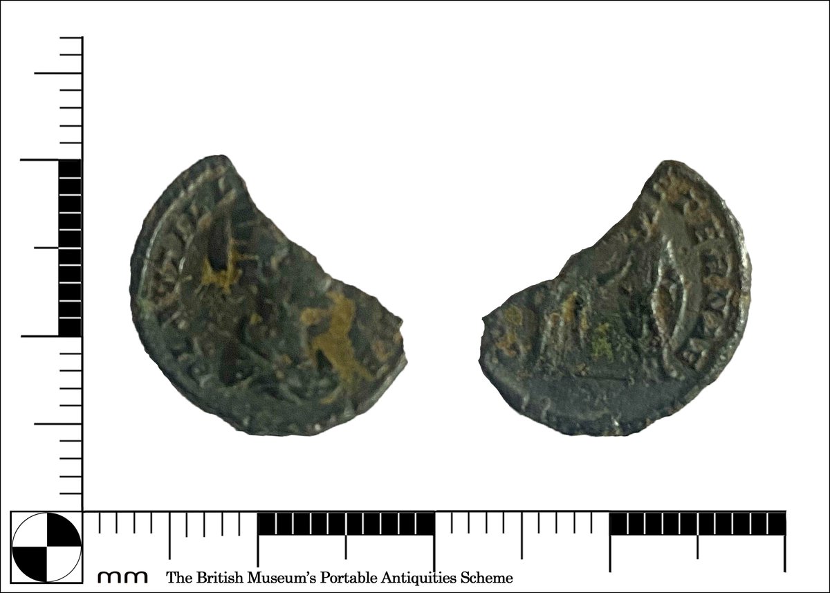 Its #FindsFriday! 
I'm currently going through a few batches of #Roman coins that I have in. This is my favourite so far, an incomplete silver denarius of Plautilla the wife of Caracalla, the coin dates from AD 202 - 205. From Rutland.
LEIC-B89BDD ⬇️⬇️⬇️
finds.org.uk/database/artef…