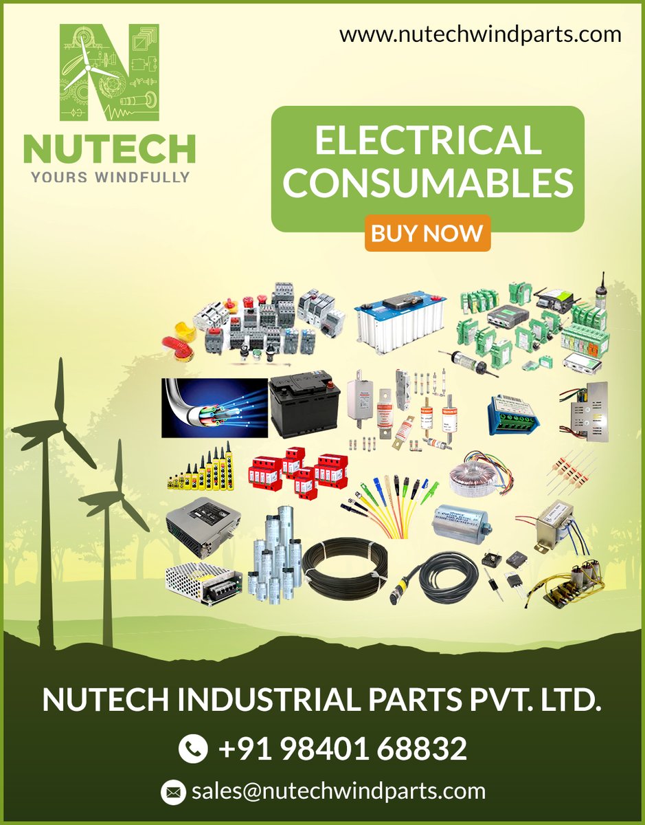 Nutechwindparts's tweet photo. ➡Electrical items of the variable wind turbine generator.
Visit:🌐https://t.co/9ZfYkFALdO
Call:☎+91 98401 68832
#nutechwind #nutechwindparts #windpartsmanufacturers #windpartssuppliers #windspareparts #windpower #windmill #wind #windenergy #RenewableEnergy #electricalitems https://t.co/rwiX6l6QON