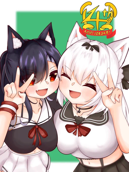 「4周年おめでとうなのだ〜!」「指揮官、これからも私達とずっといなさいな♡」

アズレン4周年おめでとうごさいます!!とってもおめでたい!🧸
あと時雨ちゃんの結婚衣装も何卒…
#アズールレーン 
#アズレン4周年アート 