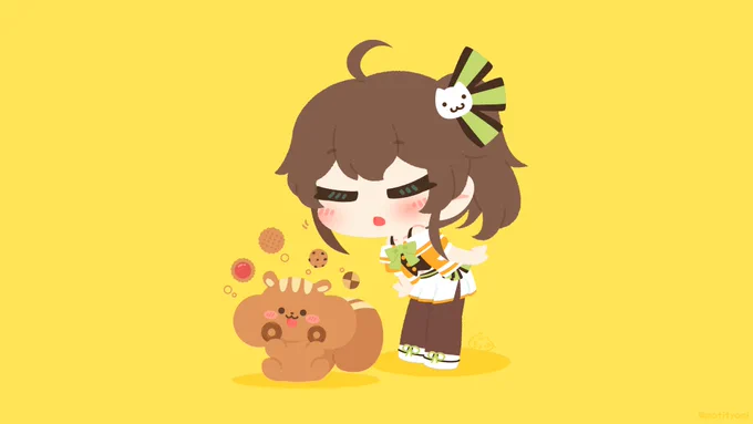 ねぇ、こんな噂話知ってる?
まつりすってクッキーみたいな匂いがするんだって🍪
#祭絵 
