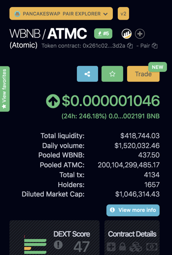 AtomicTokenBSC's tweet image. #Atomictoken is currently trending on dextools. We are currently number 5 💪💪💪💪💪